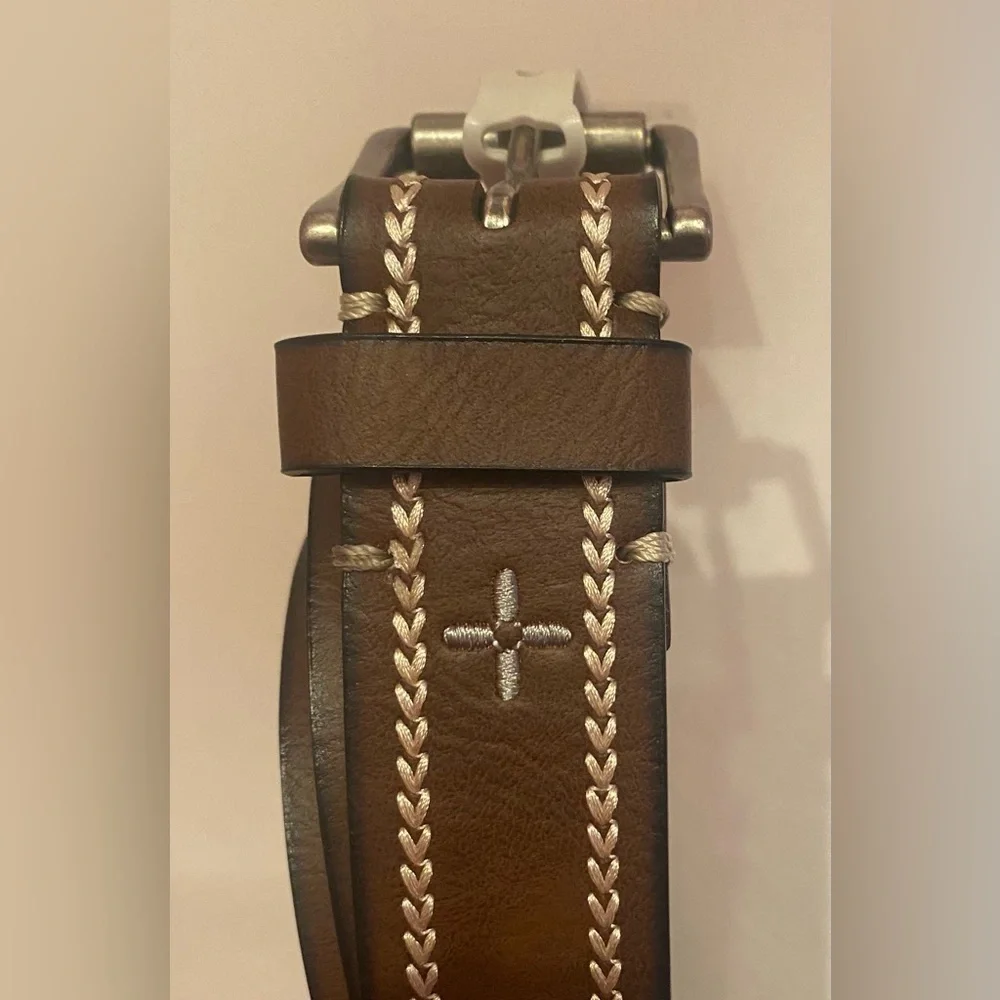 NWT‎ Sun and Stone Men’s Brown Belt Size Small 30-32